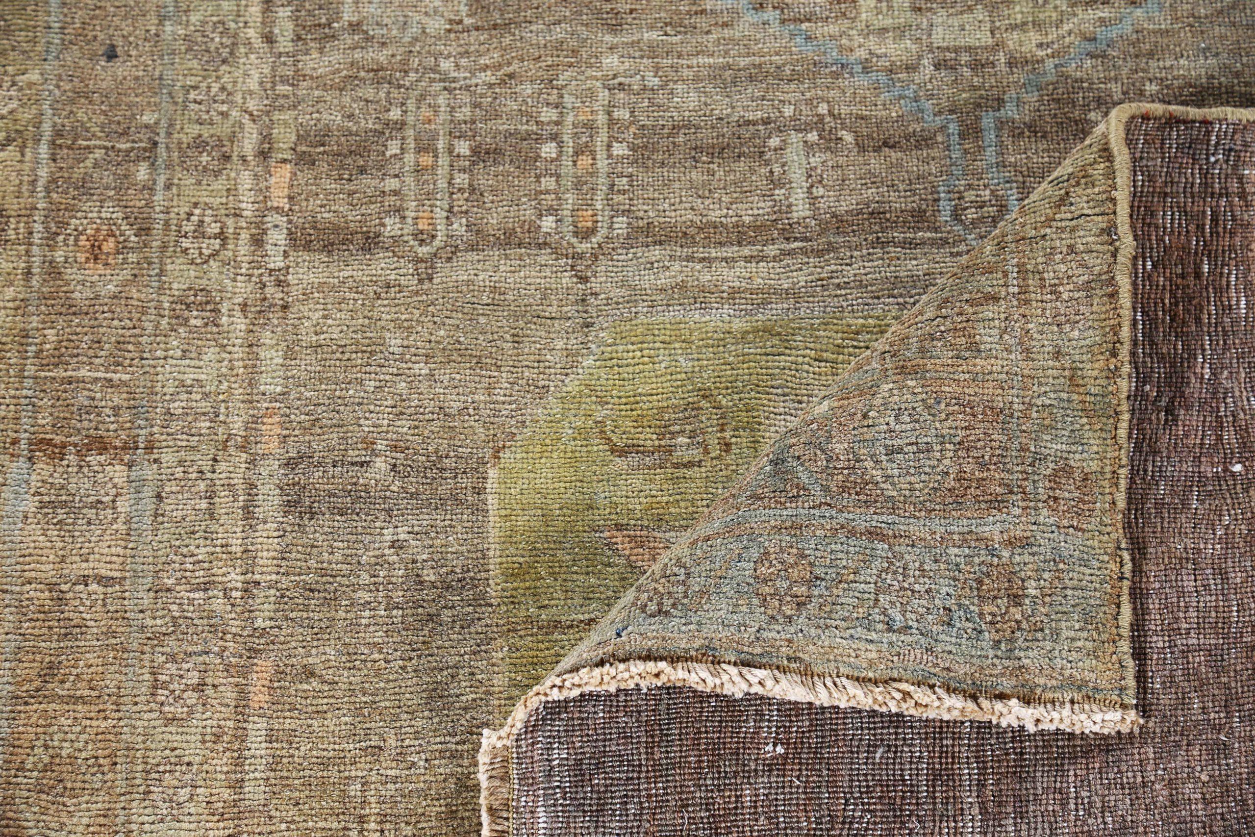 XX secolo Tappeto persiano Bijar Small - Lana Marrone Verde Avorio - 91524 in vendita