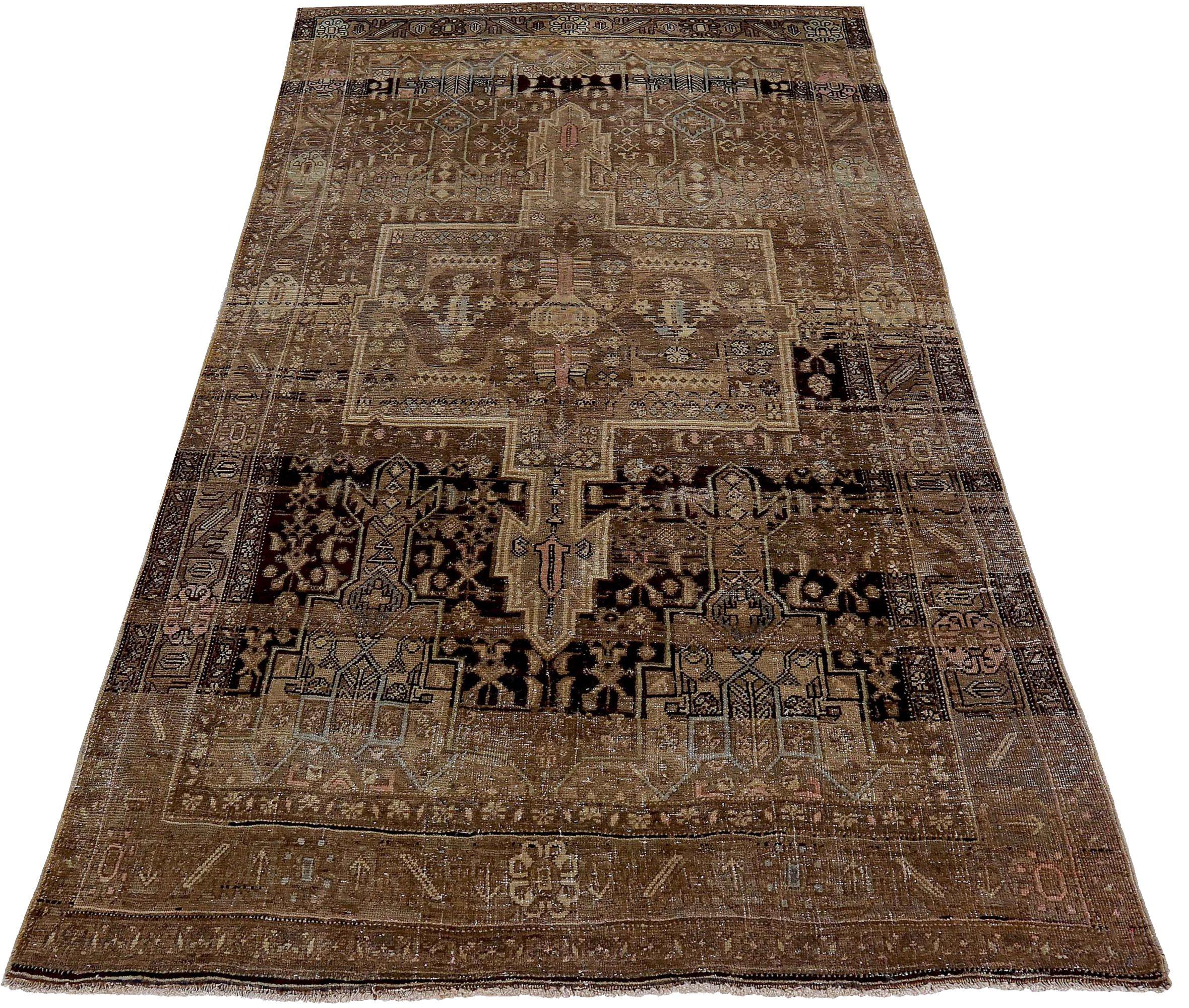 Discover the elegance of Persian Bijar featuring Small Rug in Circa 1880. Designed with Wool and BrownIvory, this exclusive design is perfect for enhancing your space.