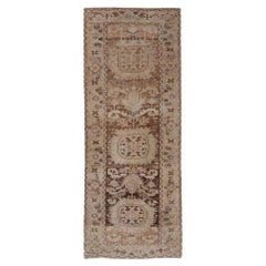 Tappeto persiano Bijar Small - Lana Marrone Avorio Design - 91399