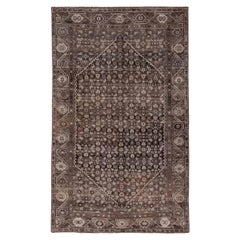 Persischer Bijar Small Teppich - Wolle Braun Elfenbein Design - 91497