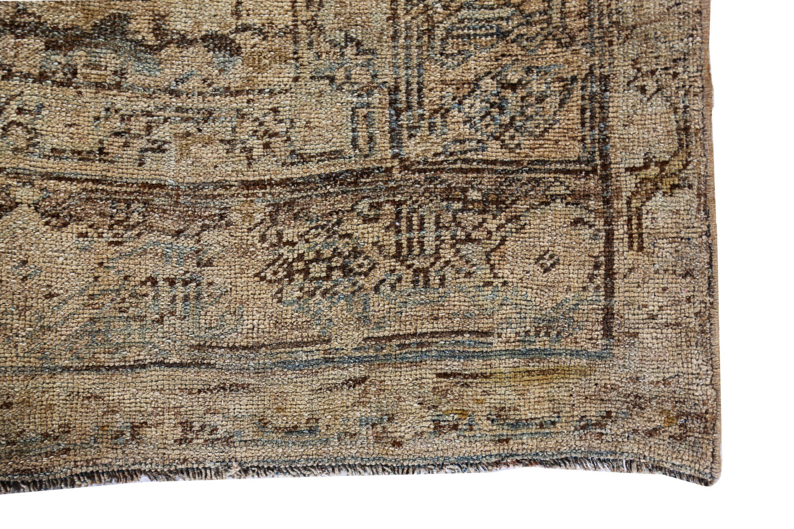 Persischer Bijar Small Teppich - Wolle Braun Elfenbein Design - 91600 (Asiatisch) im Angebot