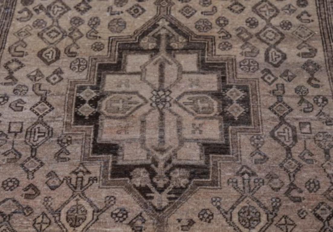 Persischer Bijar Small Teppich - Wolle Braun Elfenbein Design - 91612 (Asiatisch) im Angebot
