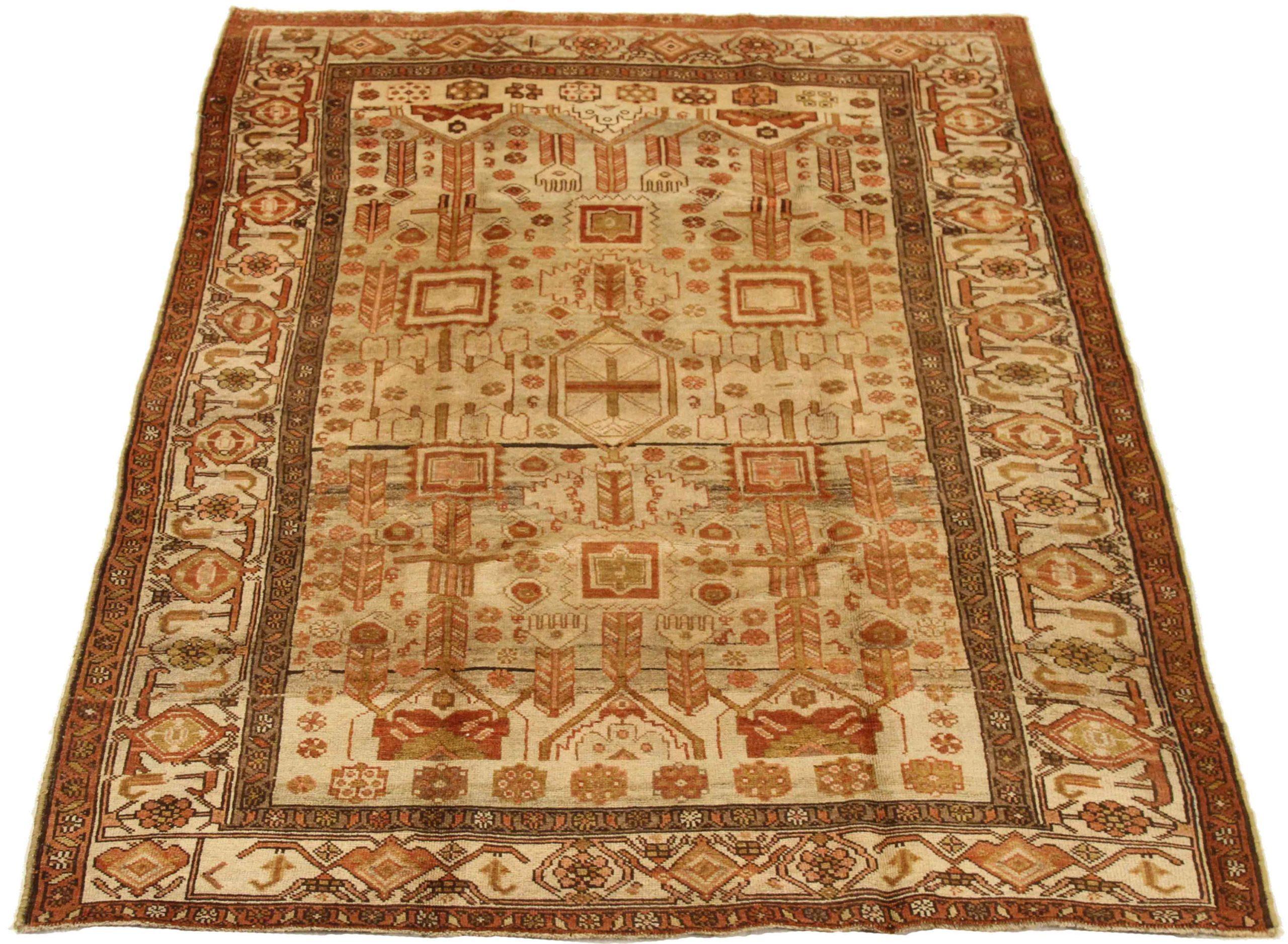 Entdecken Sie die Eleganz des persischen Bijar mit dem kleinen Teppich von ca. 1880. Dieses exklusive Design aus Wolle und Braun-Elfenbein-Rot ist perfekt, um Ihren Raum zu verschönern.
