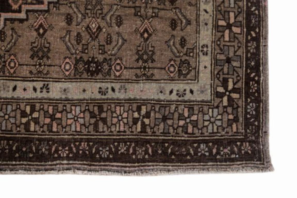 Persischer Bijar Small Teppich - Wolle Brown Taupe Design - 91613 (Asiatisch) im Angebot