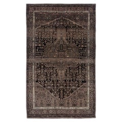 Persischer Bijar Small Teppich - Wolle Brown Taupe Design - 91613