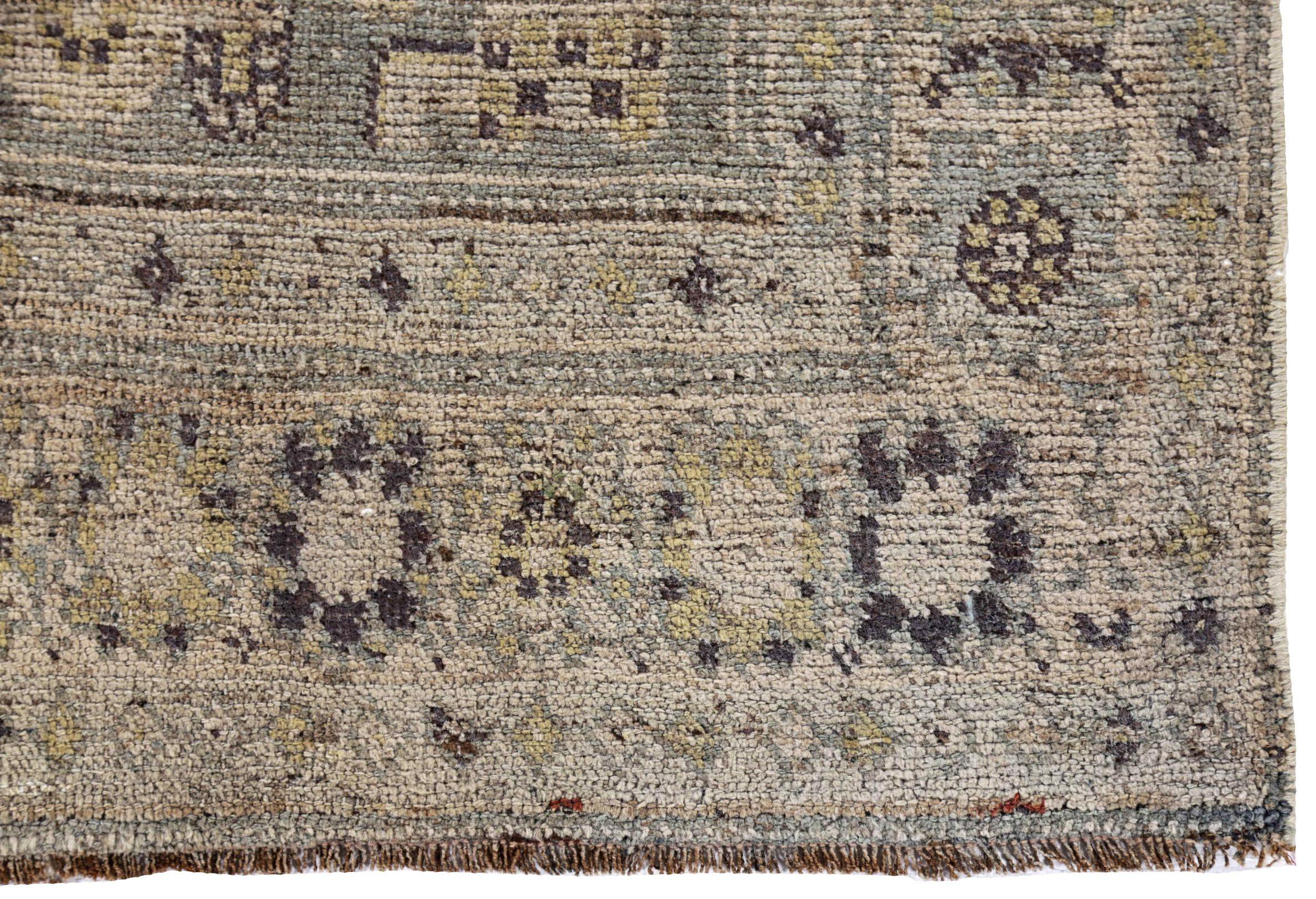 Alfombra Persa Bijar Small - Lana Gris Marfil Amarillo Design - 91464 siglo XX en venta