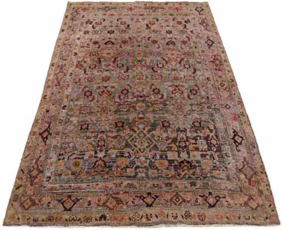 Entdecken Sie die Eleganz des persischen Bijar mit dem kleinen Teppich von ca. 1880. Dieses exklusive Design aus Wolle und GrayPinkRed ist perfekt, um Ihren Raum zu verschönern.
