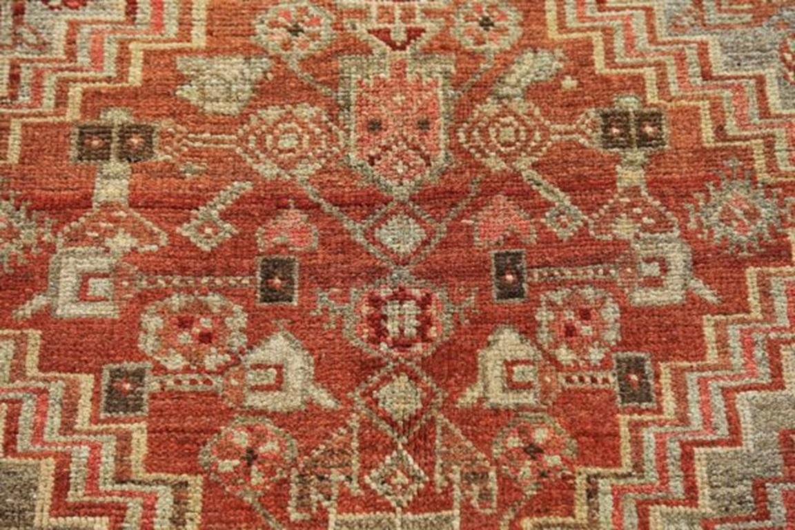 Persischer Bijar Kleiner Teppich - Wolle Elfenbeinrot Design - 91189 (Asiatisch) im Angebot