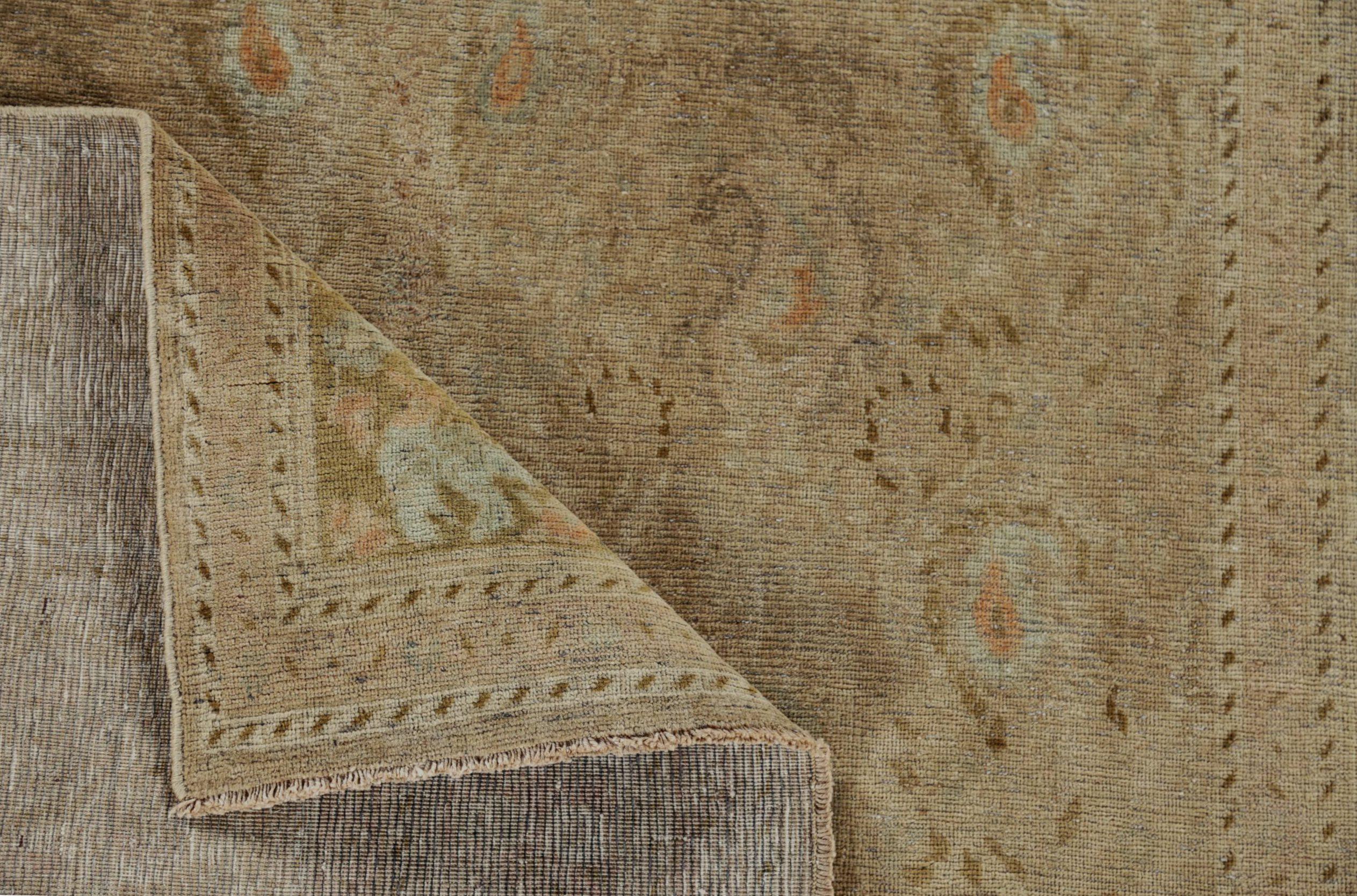 Persischer Bijar Kleiner Teppich CIRCA 1910 - Wolle Braun Elfenbein Taupe Design - 91403 im Zustand „Hervorragend“ im Angebot in Dallas, TX