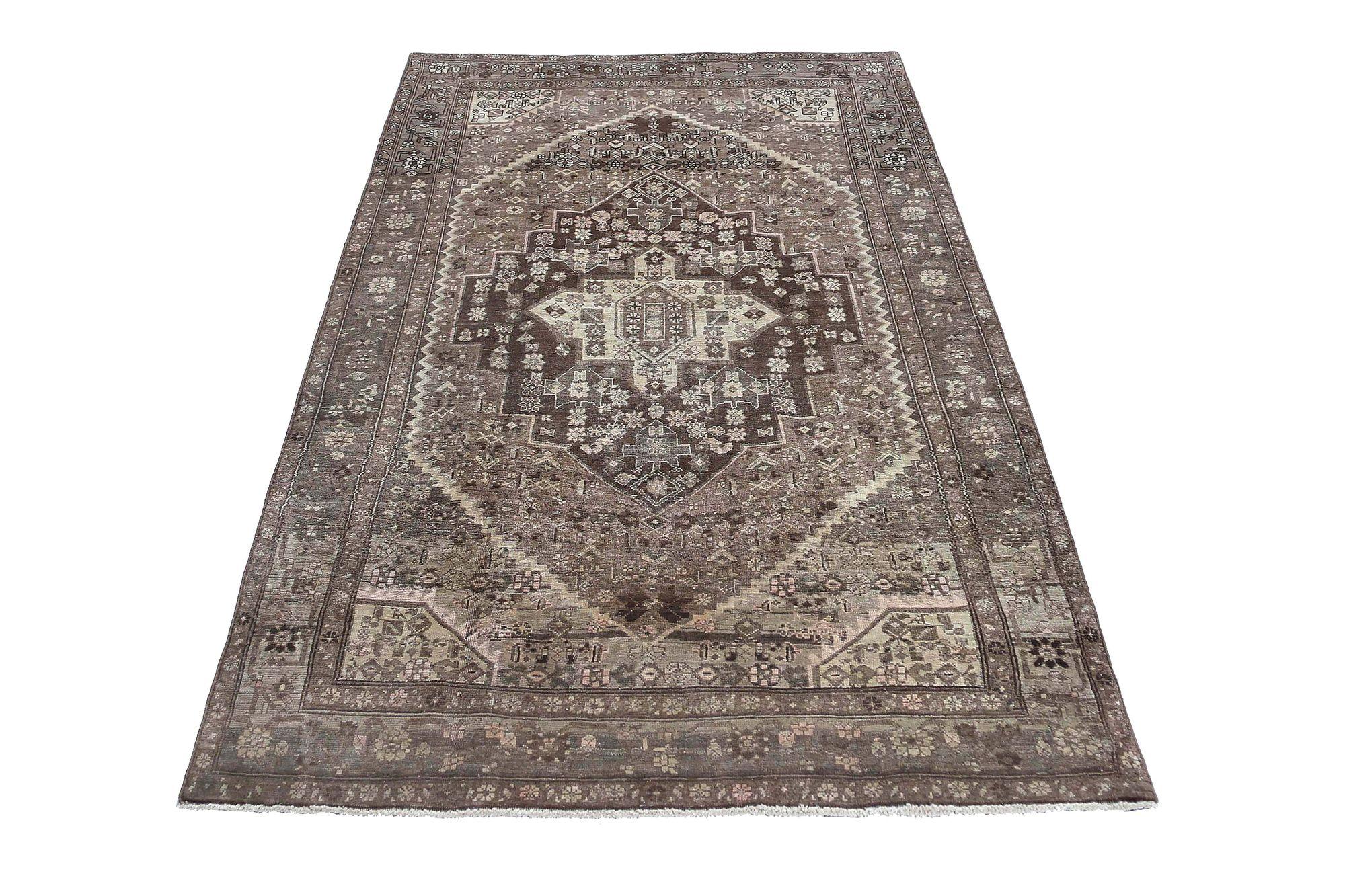 Alfombra Persa Bijar Small Design - Lana Marrón - 96778 en Excelente estado para la venta en Dallas, TX