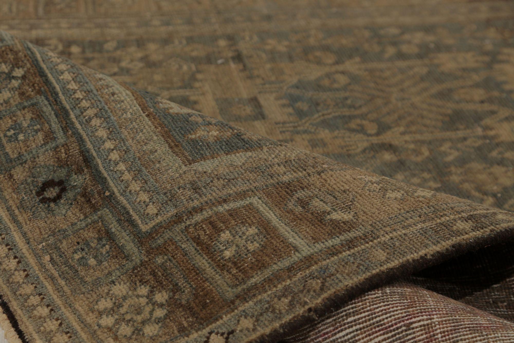 Persischer Bijar Small Teppich - Wolle Brown Design - 97429 im Zustand „Hervorragend“ im Angebot in Dallas, TX