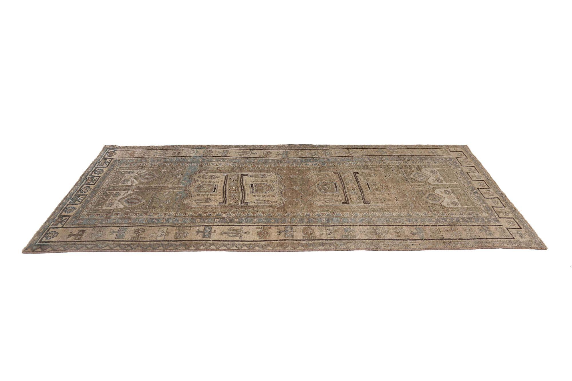 Persischer Bijar Small Teppich - Wolle Brown Design - 97647 im Zustand „Hervorragend“ im Angebot in Dallas, TX
