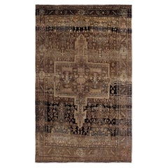 Tappeto persiano Bijar Small - Lana Marrone Avorio Design - 89616