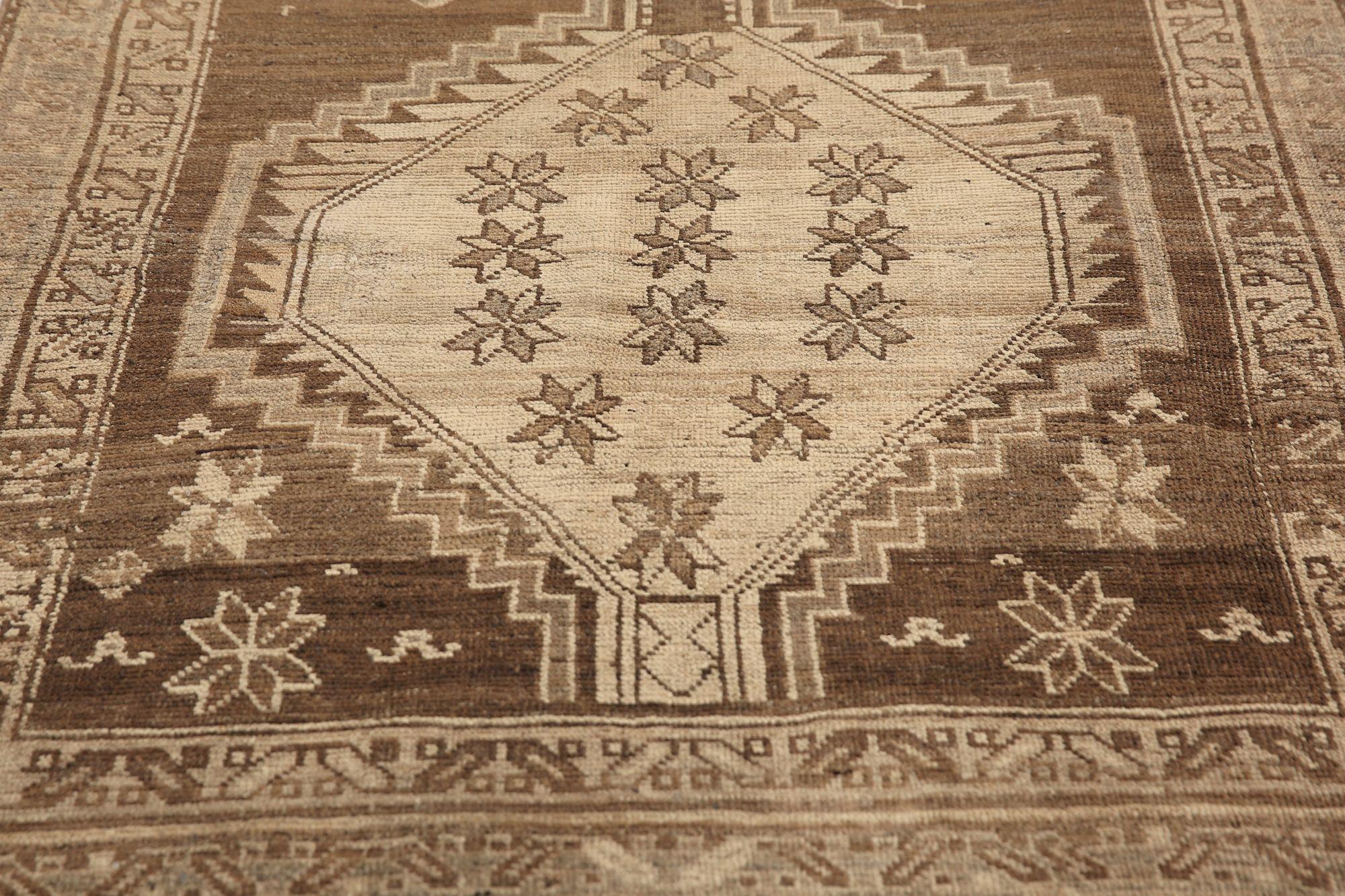 Persischer Bijar Small Teppich - Wolle Braun Elfenbein Design - 96713 (Irakisch) im Angebot