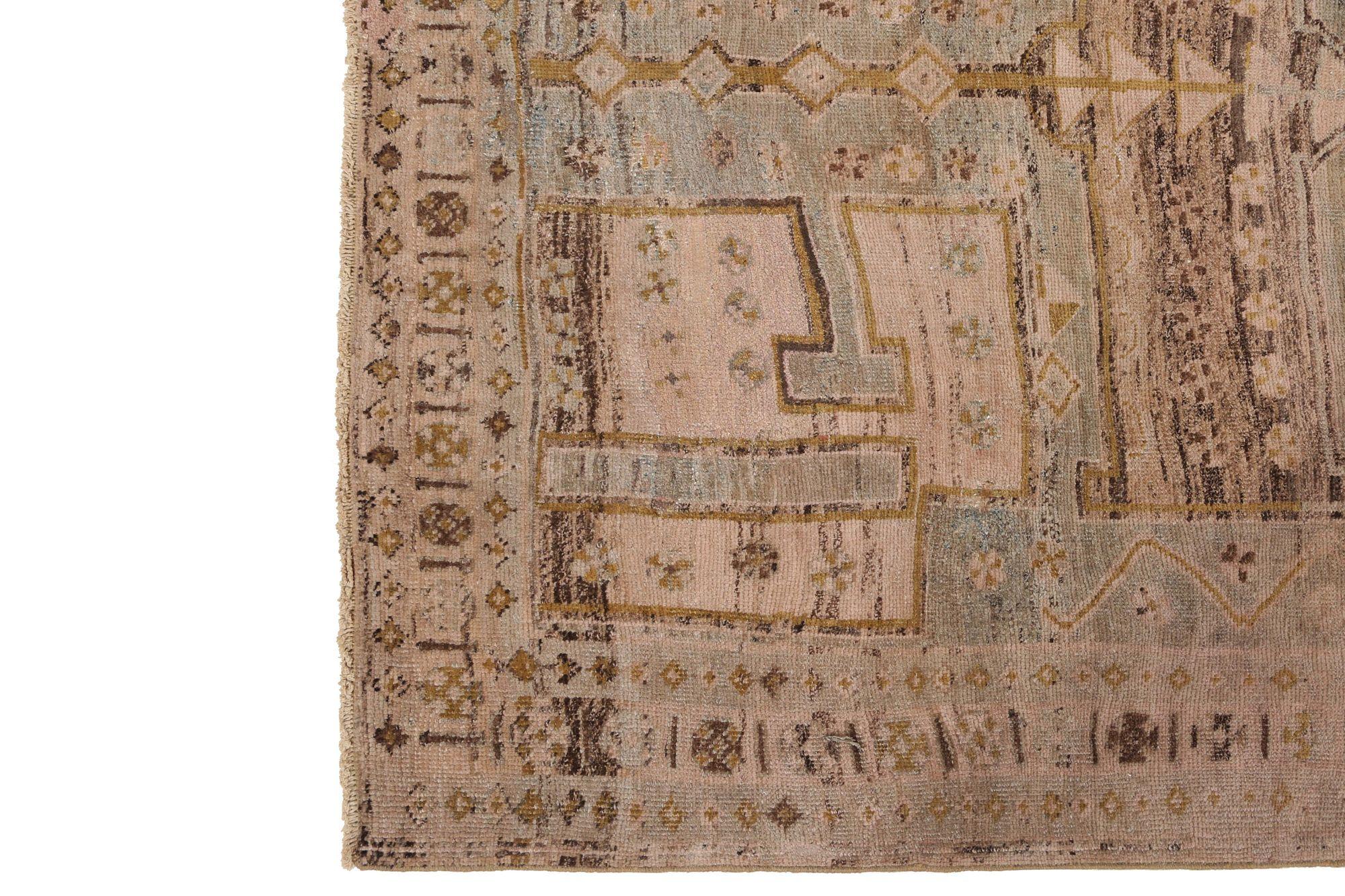 Discover the elegance of Persian Bijar featuring Small Rug in Circa 1880. Designed with Wool and BrownIvoryLight BlueYellow, this exclusive design is perfect for enhancing your space.