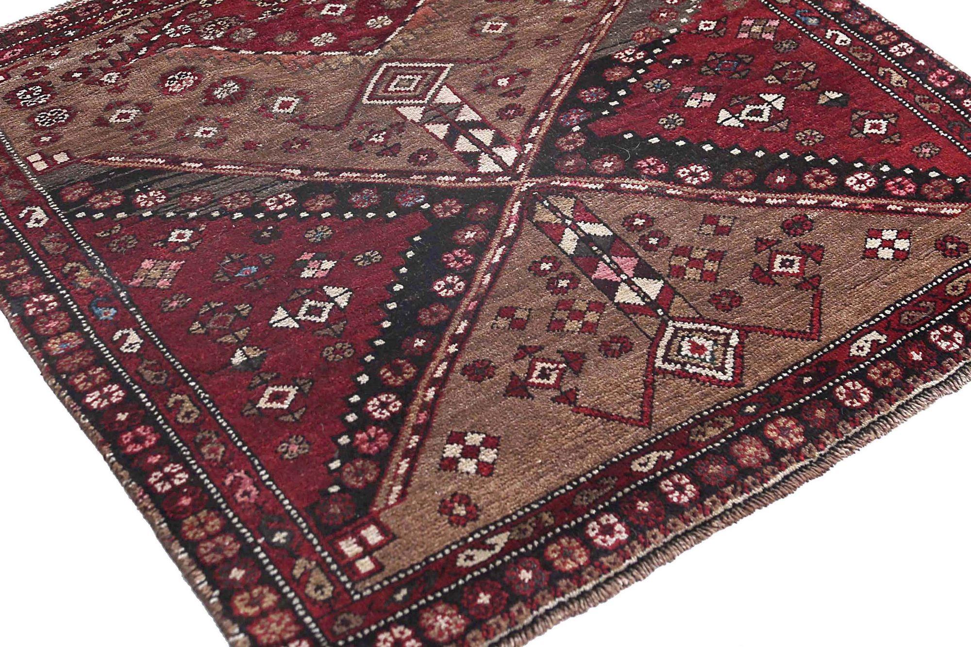 Persischer Bijar Small Teppich - Wolle Braun Rot Design - 96667 (Irakisch) im Angebot