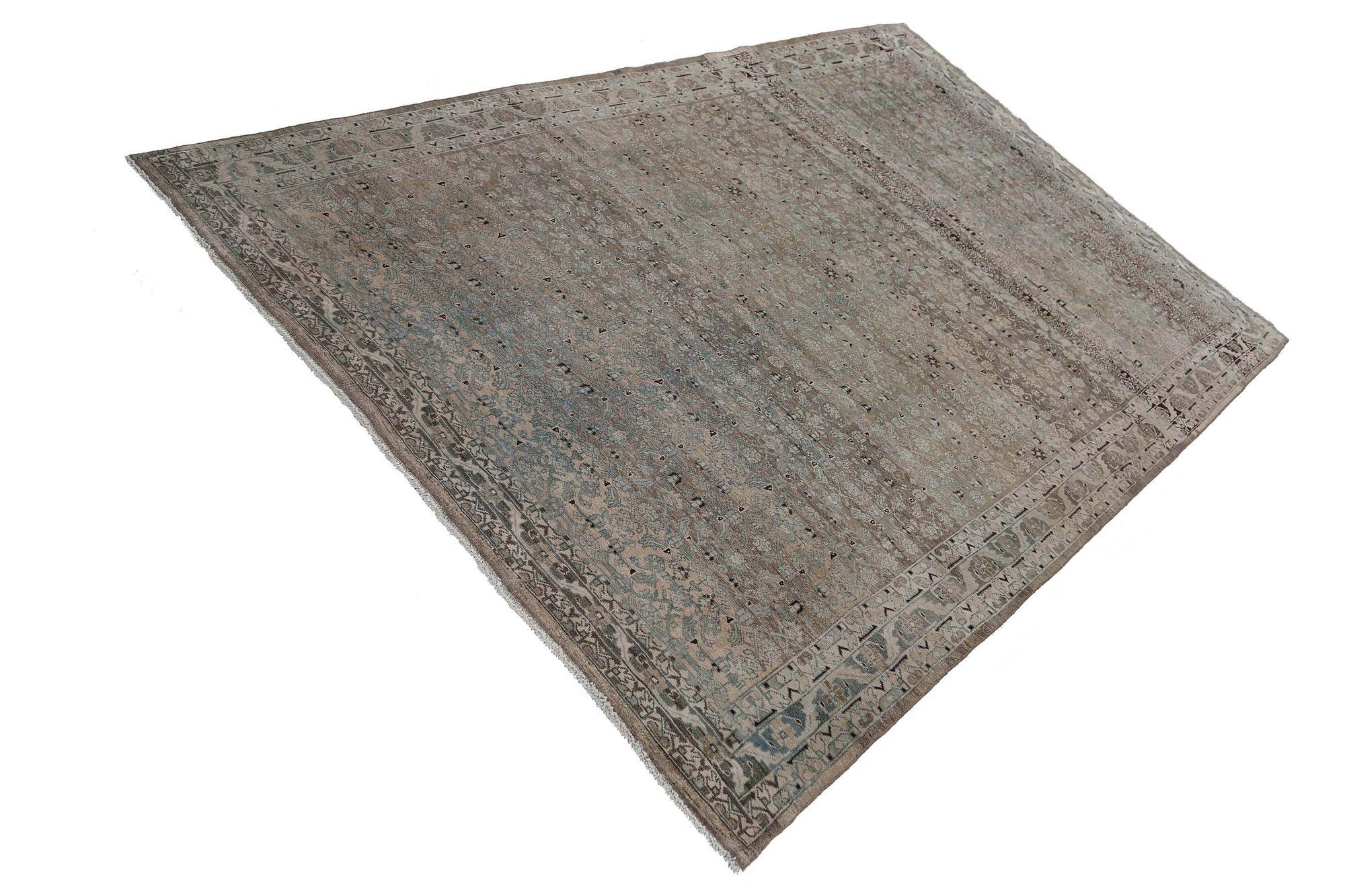 Persischer Bijar Small Teppich - Wolle Brown Taupe Design - 96650 im Zustand „Hervorragend“ im Angebot in Dallas, TX