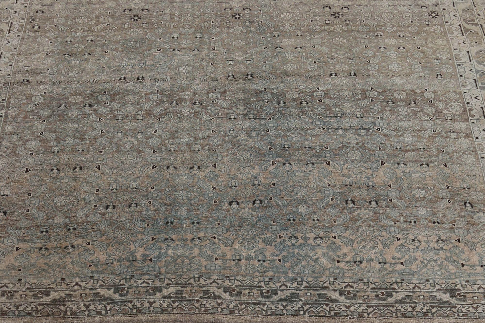 Persischer Bijar Small Teppich - Wolle Brown Taupe Design - 96650 (20. Jahrhundert) im Angebot