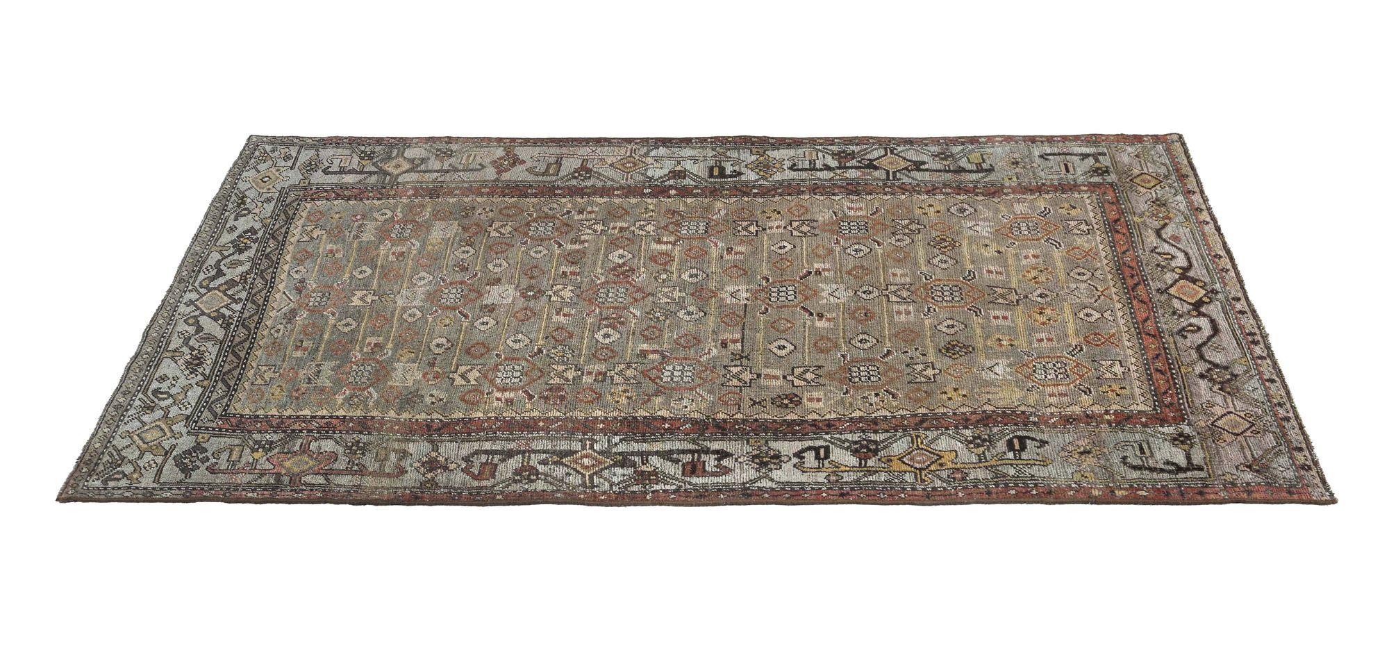 Tappeto persiano Bijar Small - Lana Marrone Taupe Design - 96651 In condizioni ottime in vendita a Dallas, TX