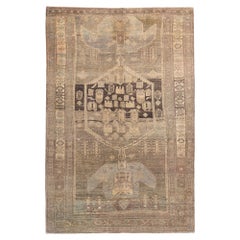 Persischer Bijar Small Teppich - Wolle Brown Taupe Design - 97706