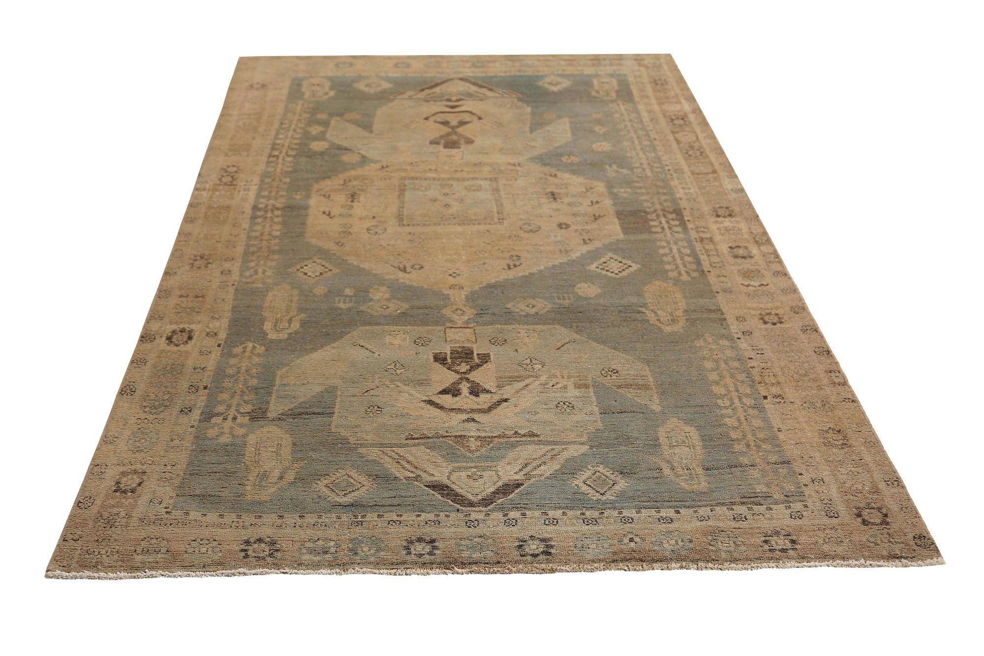 XX secolo Tappeto persiano Bijar Small - Lana Grigio Avorio Design - 96862 in vendita