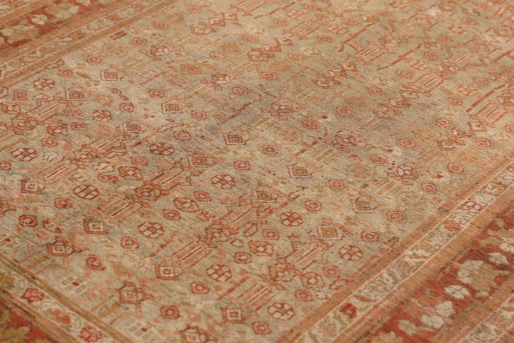 Persischer Bijar Kleiner Teppich - Wolle Elfenbeinrot Design - 97705 (Irakisch) im Angebot