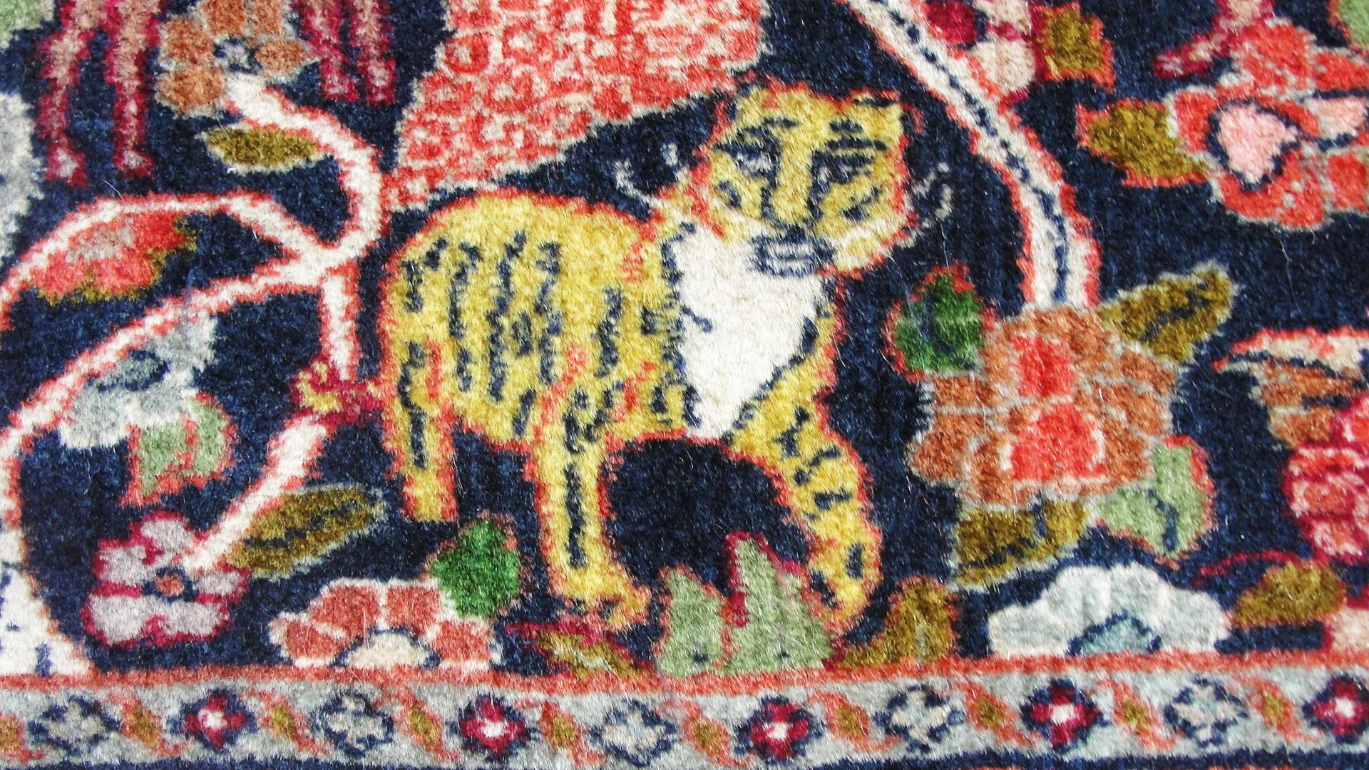 Persischer Bidjar:: der Löwenteppich (Handgeknüpft) im Angebot