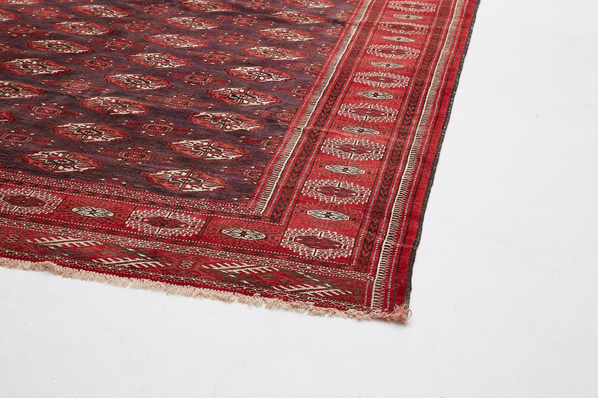 Tribal Persian Bokhara Turkoman Handwoven Rug