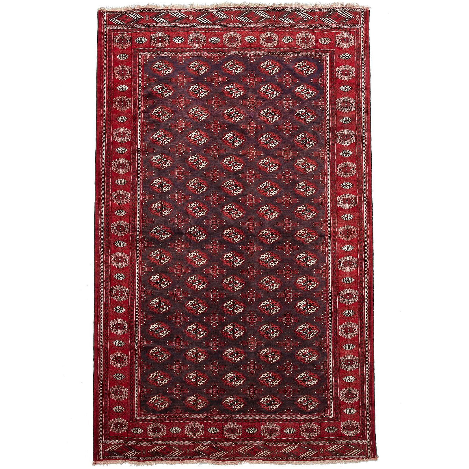 Persian Bokhara Turkoman Handwoven Rug