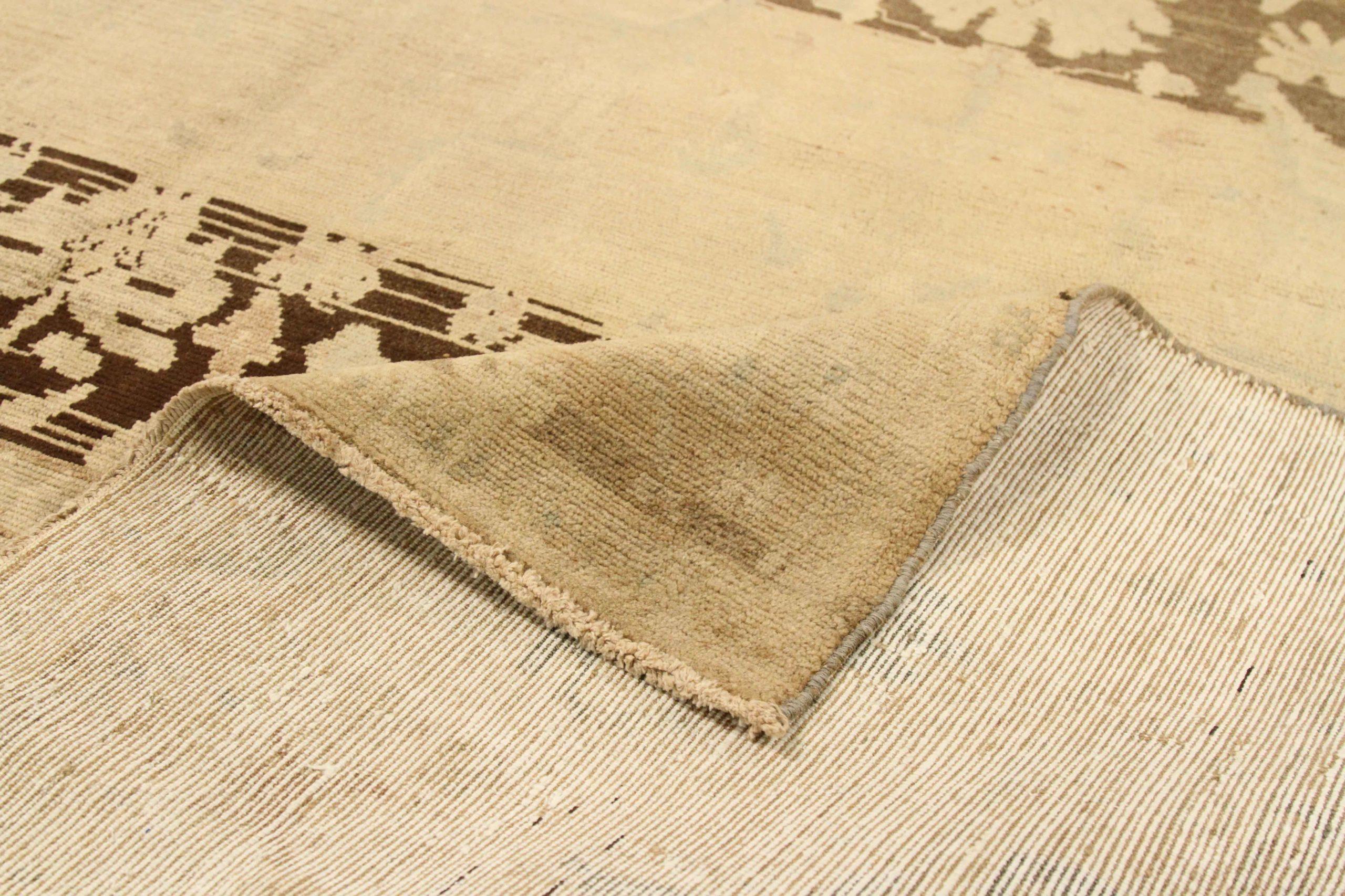 Persischer Broojerd Small Teppich - Wolle Braun Elfenbein Design - 75680 (Asiatisch) im Angebot