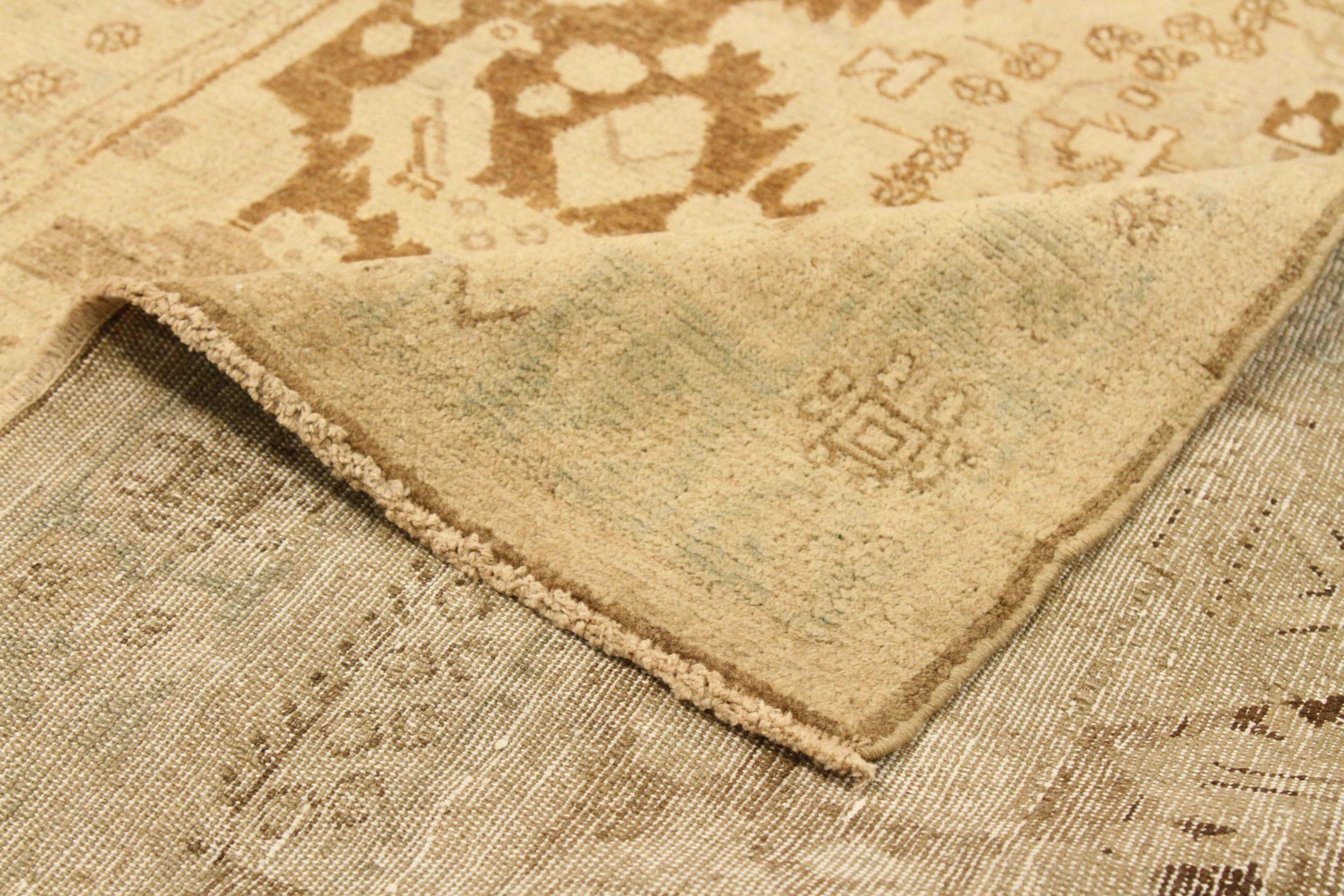 Persischer Broojerd Small Teppich - Wolle Braun Elfenbein Design - 75712 (Asiatisch) im Angebot
