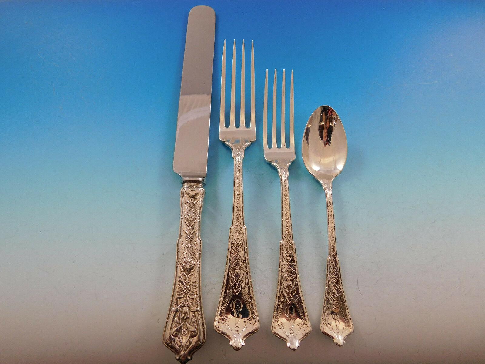 Persian by Tiffany and Co Sterling Silver Flatware Set 12 Service 85 Pcs Dinner In Excellent Condition In Big Bend, WI