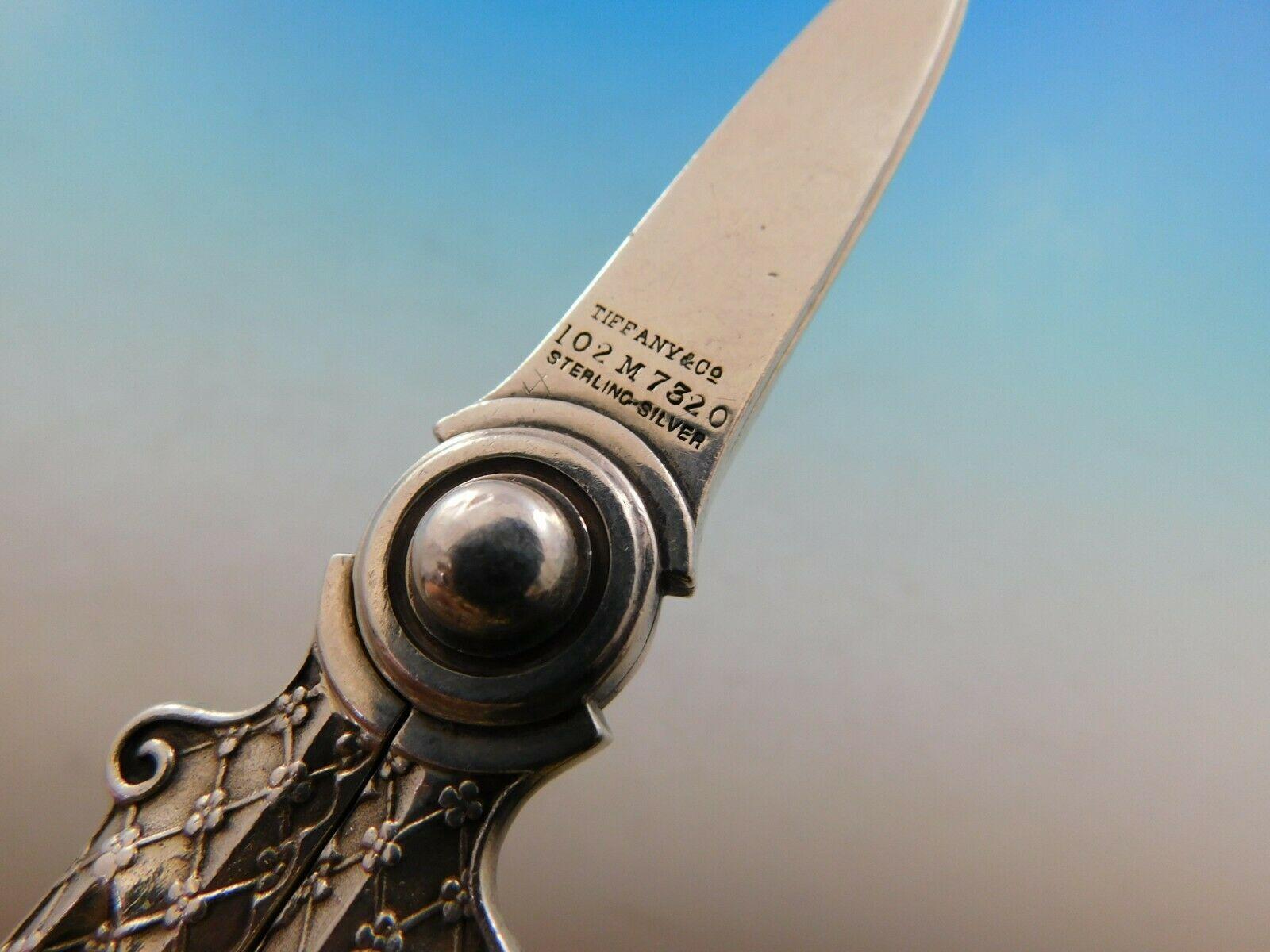 Persian by Tiffany and Co Sterling Silver Grape Shears Pierced Handles Vermeil In Excellent Condition In Big Bend, WI