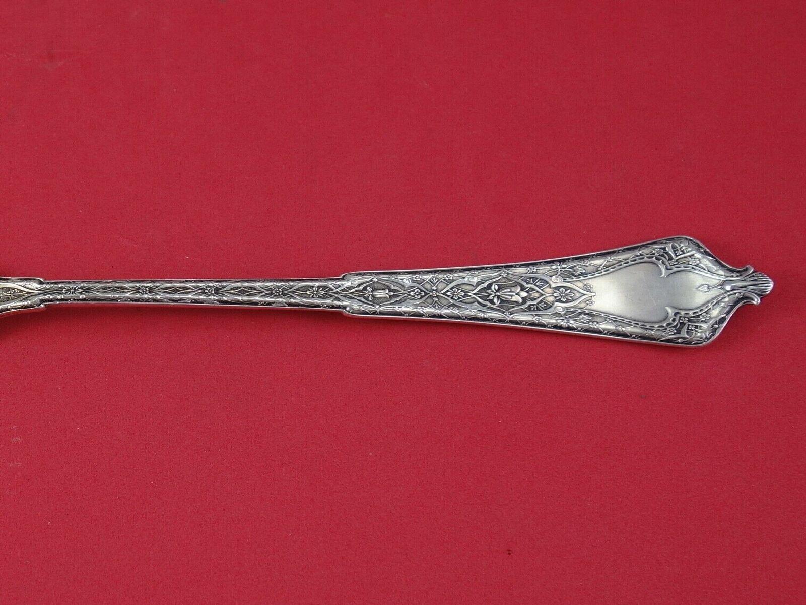 Sterling silver sugar spoon, fluted 6 1/8