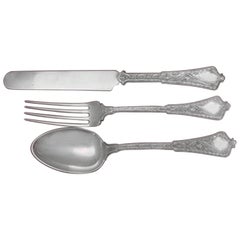 Ensemble de 3 pièces en argent sterling avec poignée plate Persian par Tiffany & Co. AS
