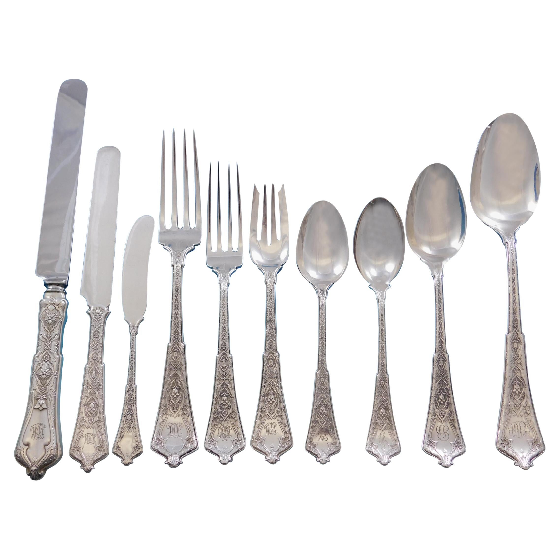 Persian by Tiffany Sterling Silver Silverware Set 12 Service 122 Pcs Dinner For Sale