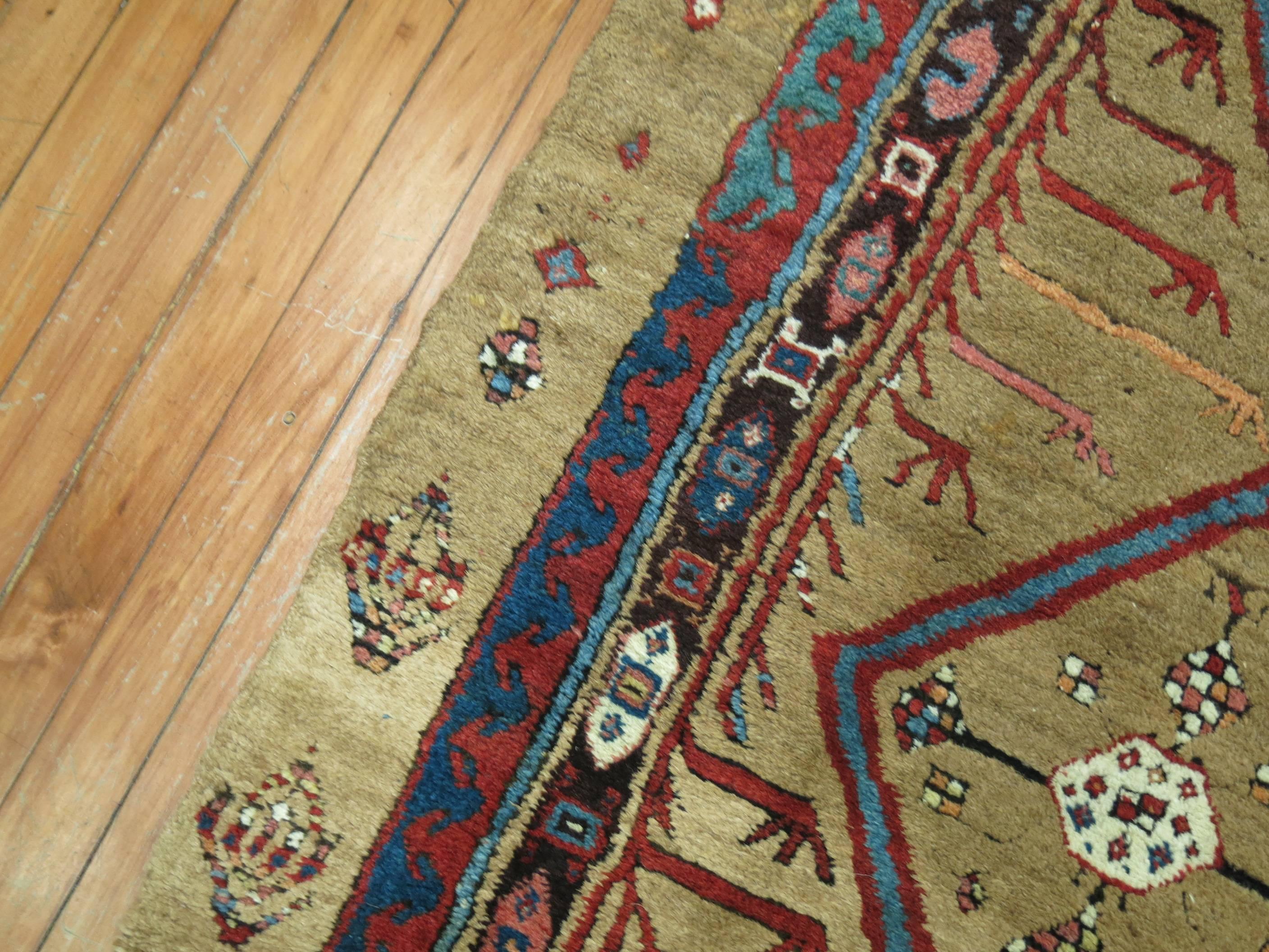 Bakshaish Zabihi Collection Antique Persian Camel Hair Runner For Sale