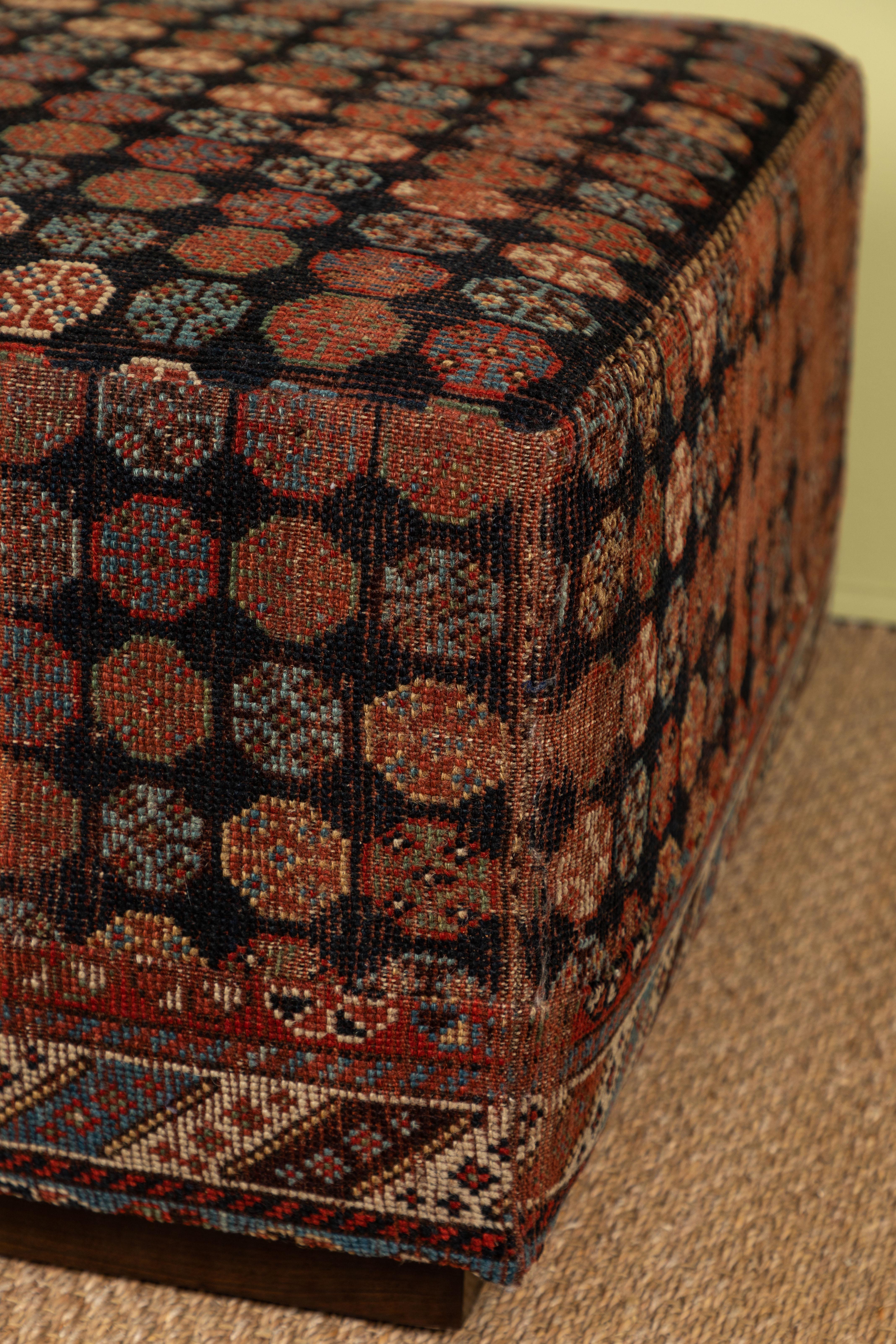 Persian Carpet Ottoman In Good Condition In Los Angeles, CA
