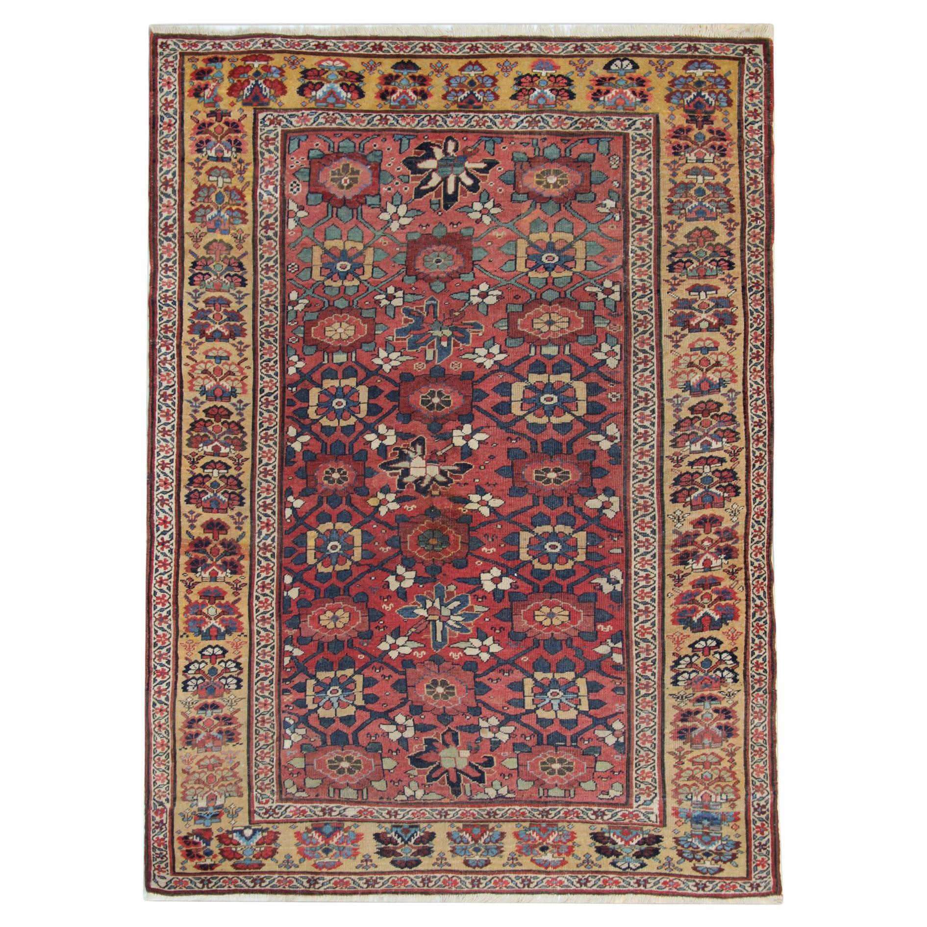 Antiker Teppich Rost Teppich Zeigler Orientalisch Floral Wohnzimmer Teppich CHR45 im Angebot