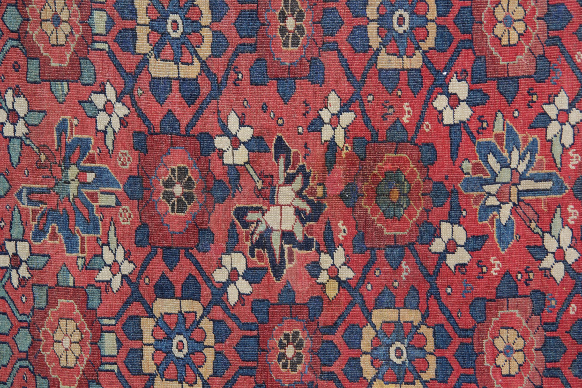 Antiker Teppich Rost Teppich Zeigler Orientalisch Floral Wohnzimmer Teppich CHR45 im Zustand „Hervorragend“ im Angebot in Hampshire, GB