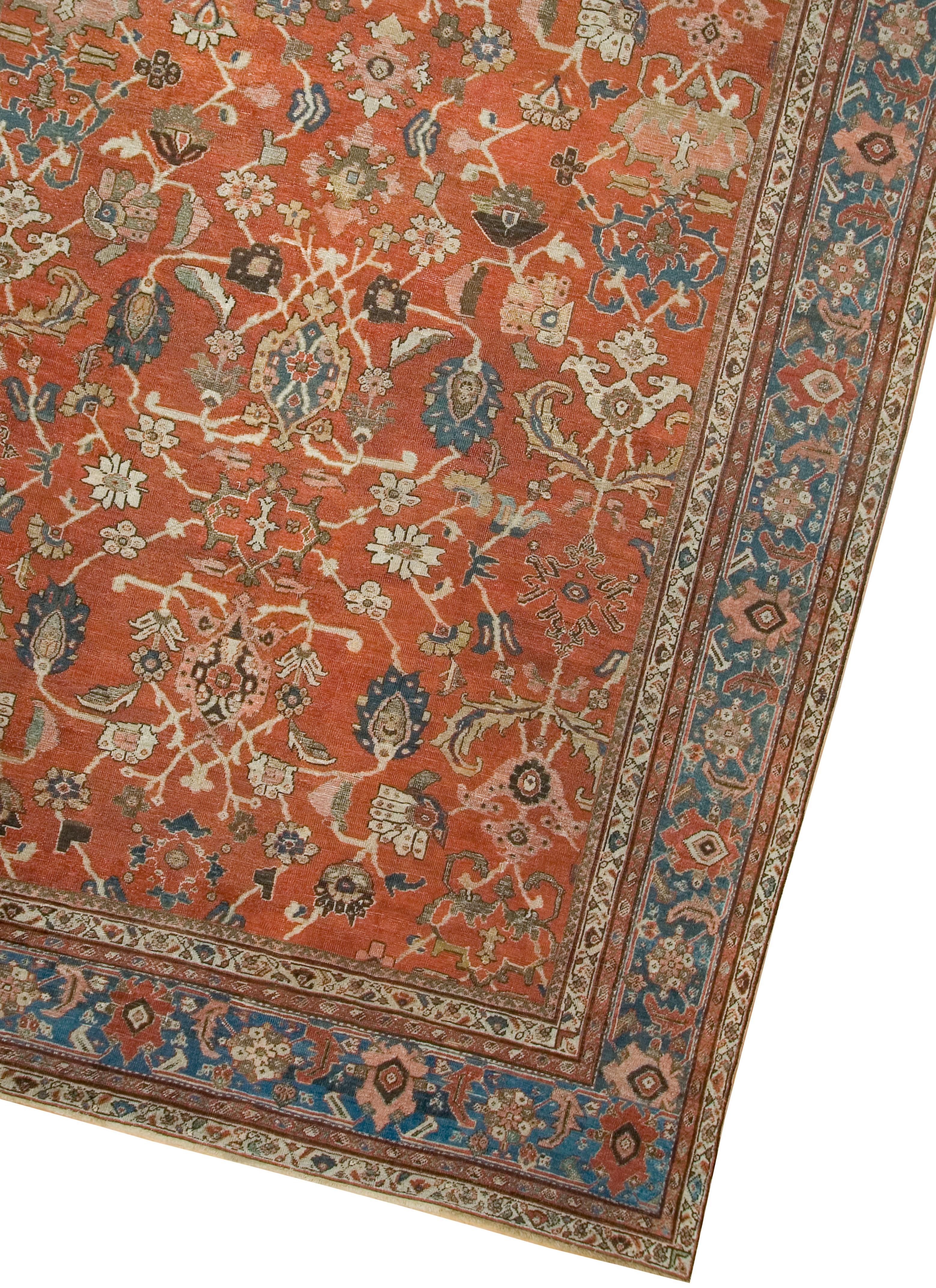 Persische CIRCA 1880 Rot Sultanabad Rugs Teppich,  10'3 X 13'10 im Angebot 1