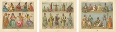 Persian Costume Lithographs, Musicians & Figures, Paris c.1888 Set of 3