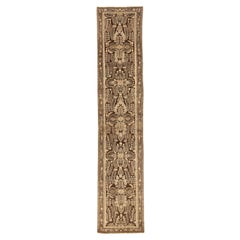 Tapis de course persan Dargezin Circa 1910 - Laine Brown Ivory 74057