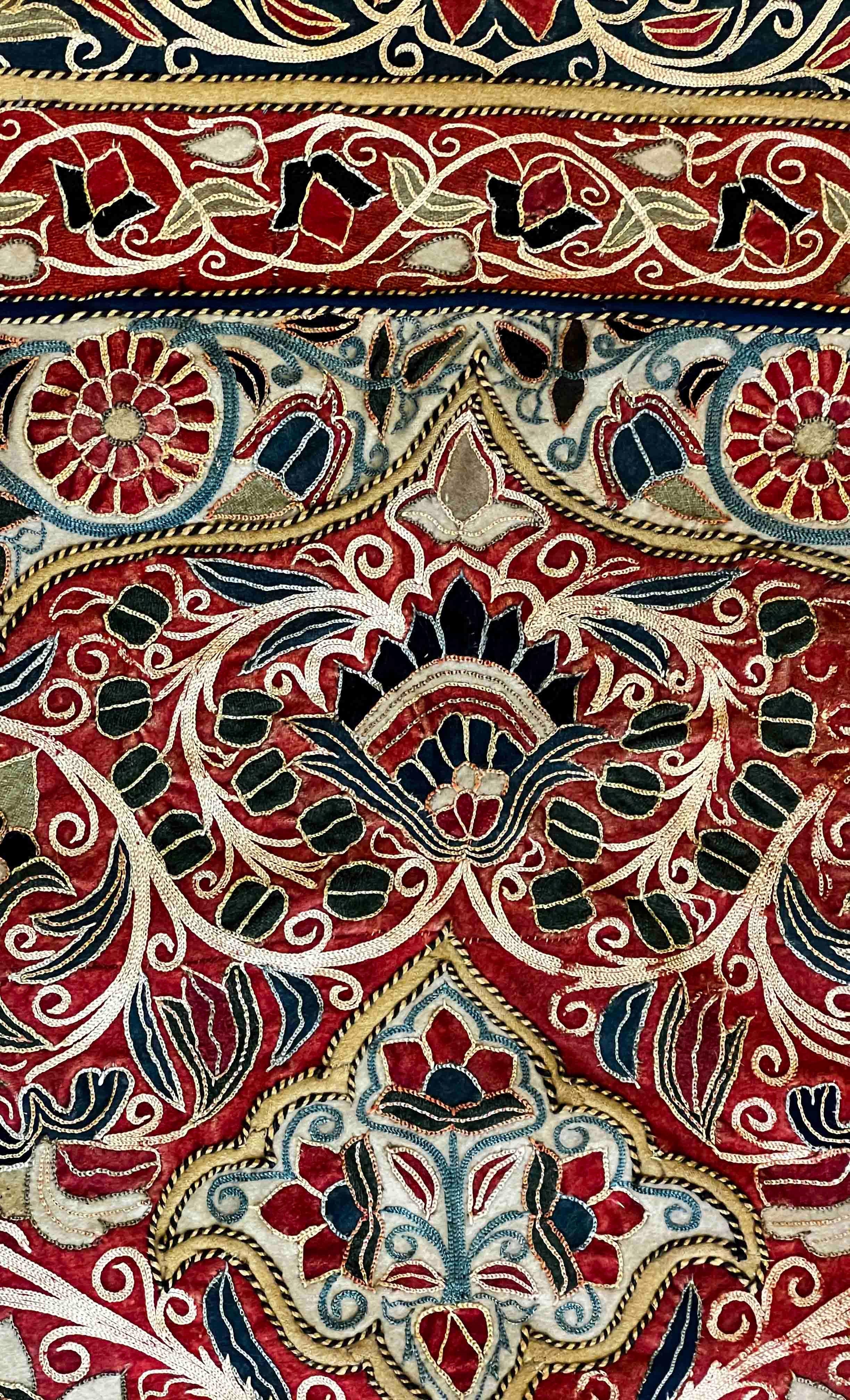 Persian Decorative Fabric of 19th century  (RESHT) Rashtidouzi - N°1215 For Sale 7