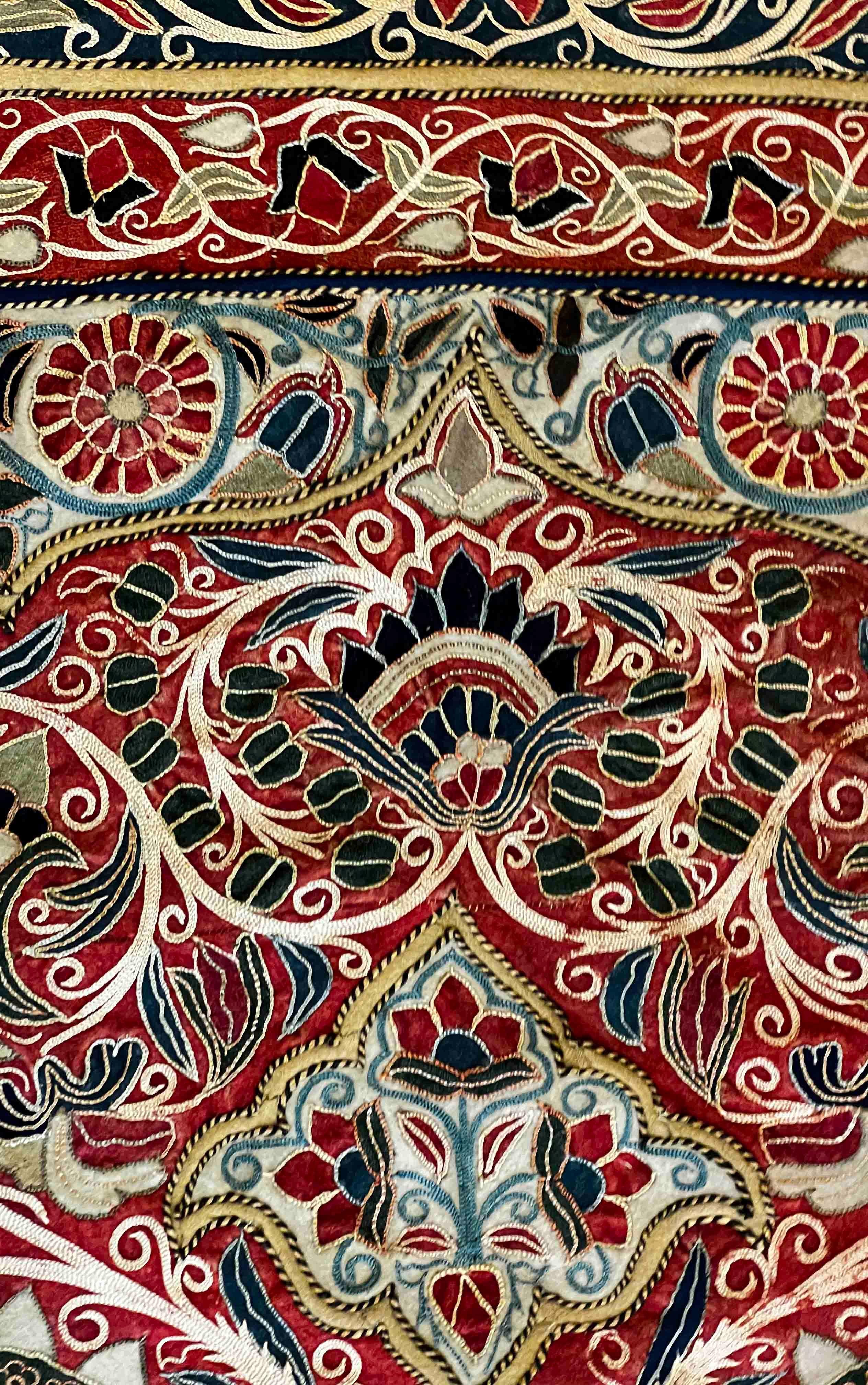 Persian Decorative Fabric of 19th century  (RESHT) Rashtidouzi - N°1215 For Sale 8
