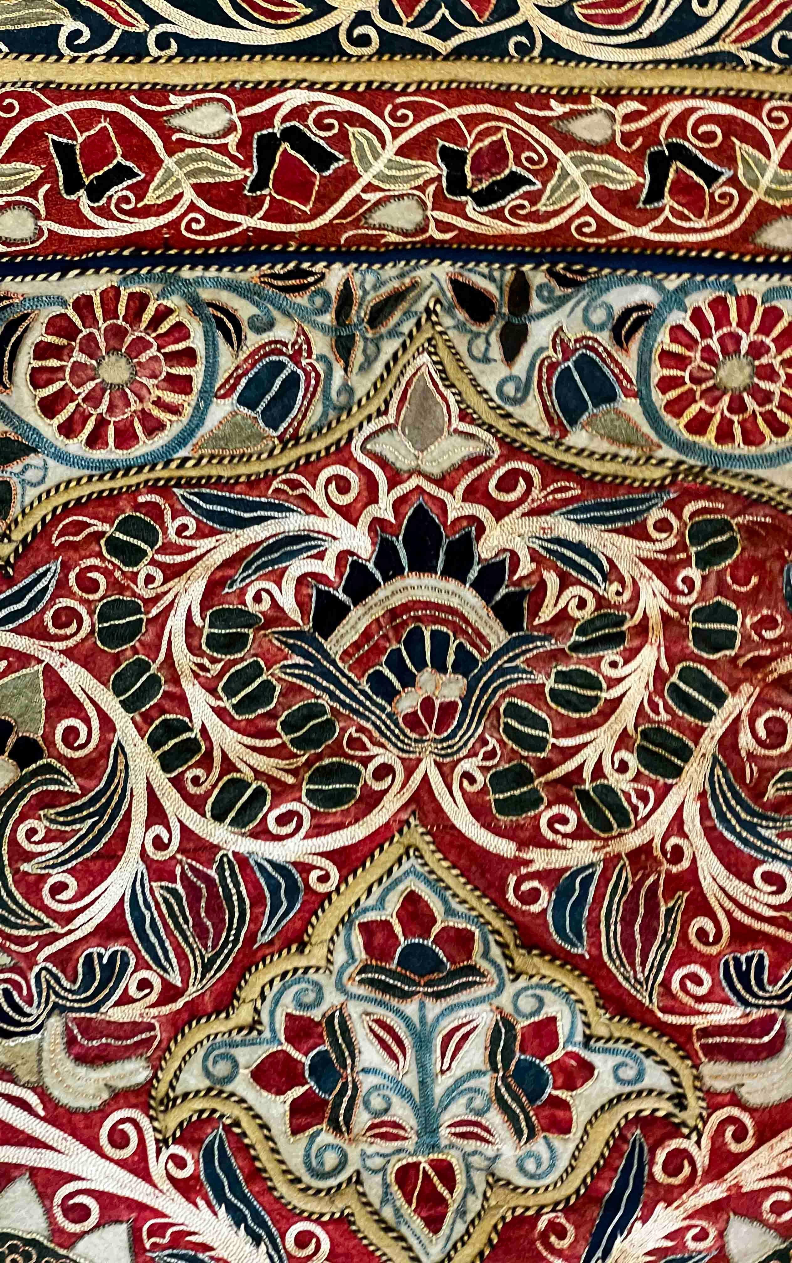 Tissu décoratif persan du 19e siècle  (RESHT) Rashtidouzi - N°1215 en vente 6