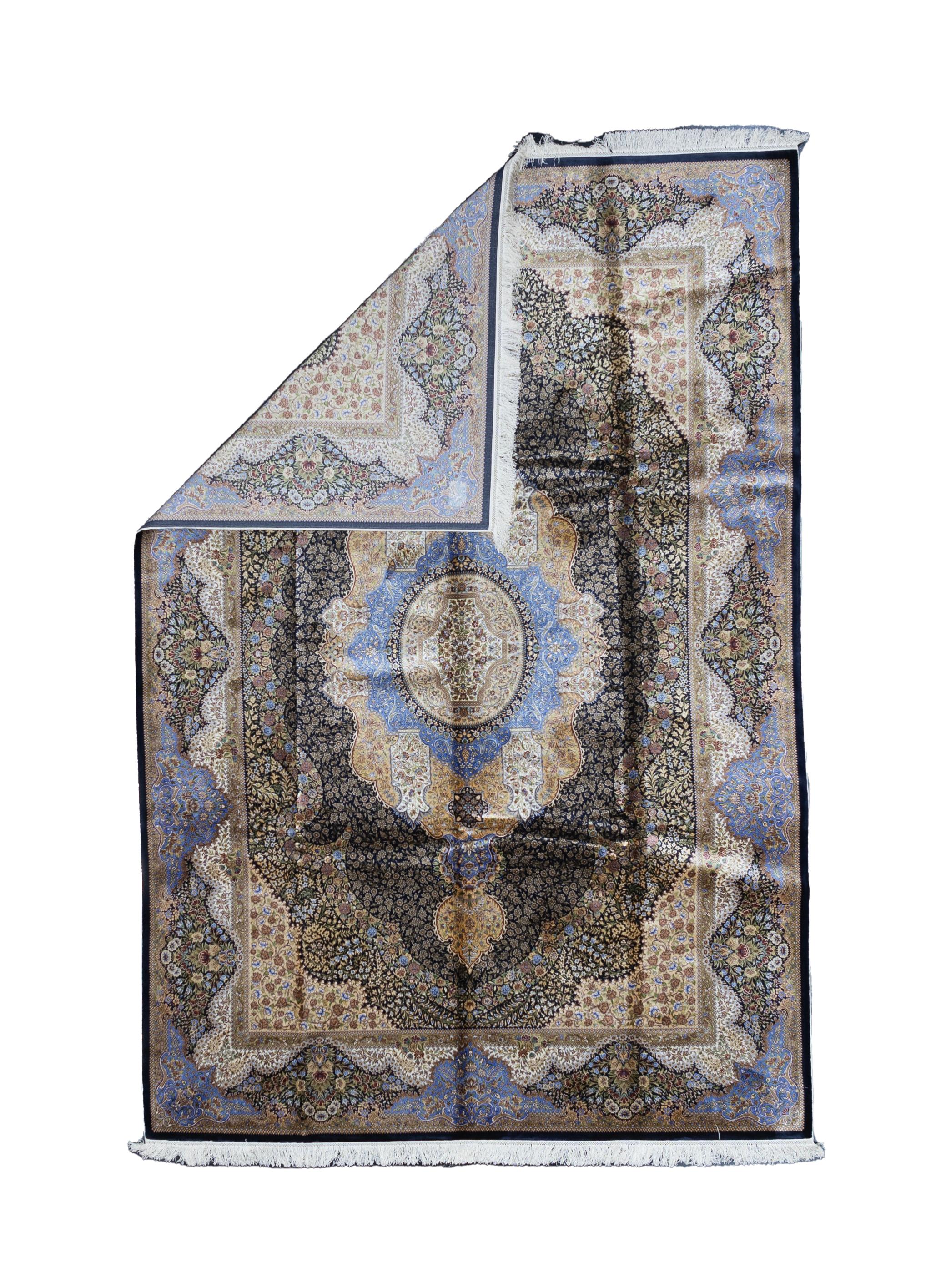 Persian Design Silk Rug 6’4