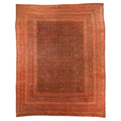 Tappeto persiano Dorokhsh Over Size Circa 1880 - Lana Blu Navy Rosso 74194