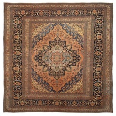 Tapis persan Dorokhsh - Laine bleu marine bleu rose - 92135