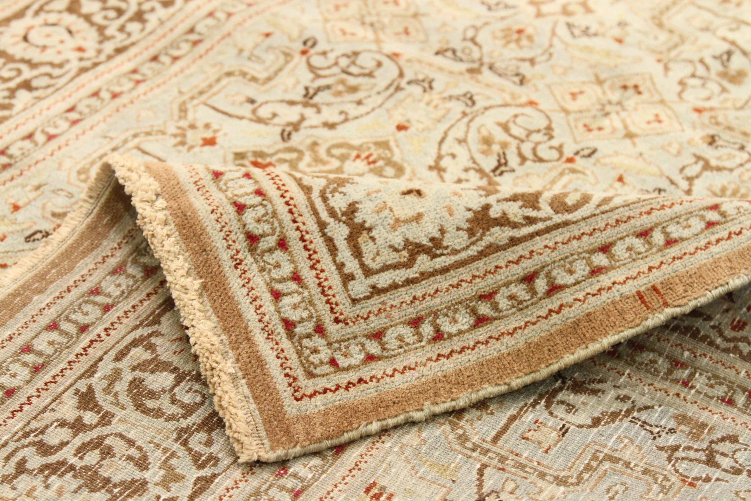 Persischer Dorokhsh Kleiner Teppich CIRCA 1940 - Wolle Braun Elfenbein Design - 75700 (Asiatisch) im Angebot